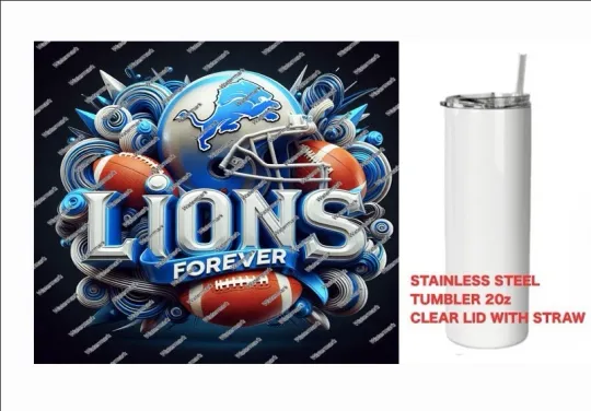 Discover LIONS    - FOREVER  - Tumbler 20 oz Stainless Steel
