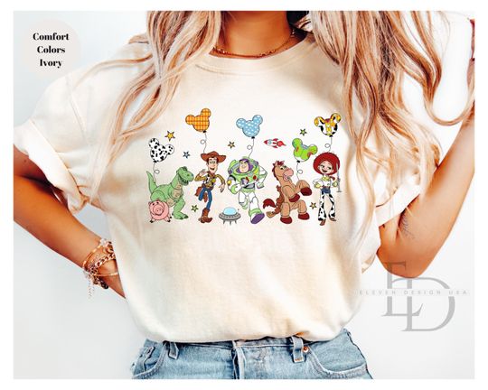 Discover Comfort Colors Disney Toy Story Balloons Shirt,Disney World Toy Story Shirt,Toy Story Disney Family Tee,Movie Characters Tee,Disney Gift Tee