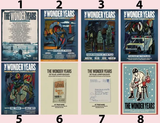 Discover The Wonder Years Tour & Anniversary Poster Set 2025–2026 Collection
