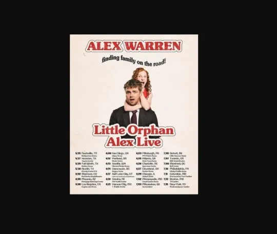 Discover alex warren 2026 tour poster