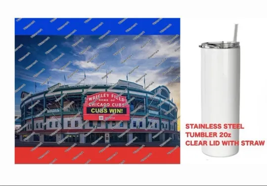 CHICAGO CUBS STADIUM    - Tumbler 20 oz Stainless Steel