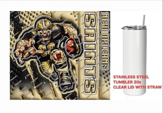 Discover SAINTS  - COLORFUL 3D - Tumbler 20 oz Stainless Steel