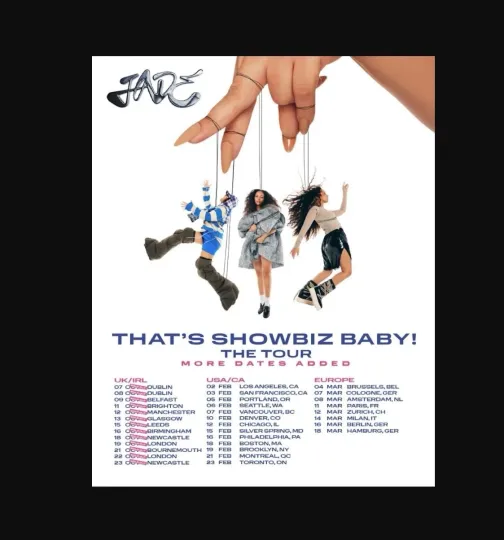 Discover JADE 2026 North American tour poster