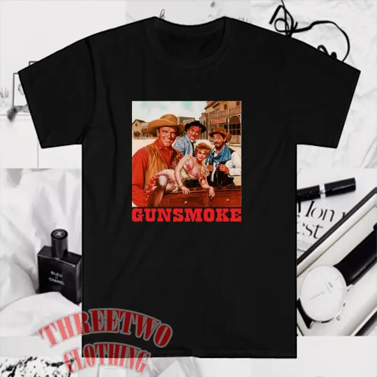 Discover Gunsmoke Tv Show Men's Black Size S to 5XL
