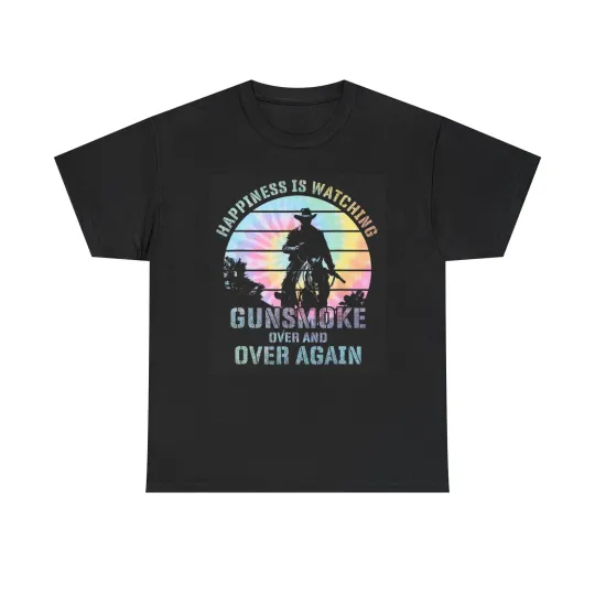 Discover Gunsmoke Graphic T Shirt Funny Retro Tv Series Unisex Heavy Cotton Tee