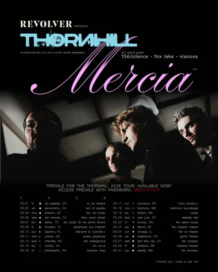 Discover Thornhill 2026 Mercia Tour North America Poster