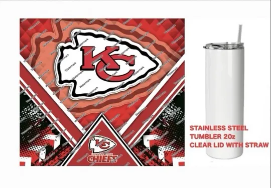 KC  CHIEFS  -  Tumbler 20 oz Stainless Steel