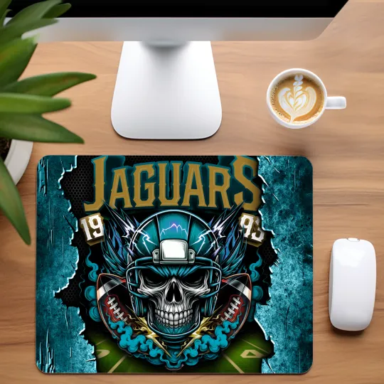 Discover Jacksonville Jaguars Skull Football Team Mouse Pad for Home Office