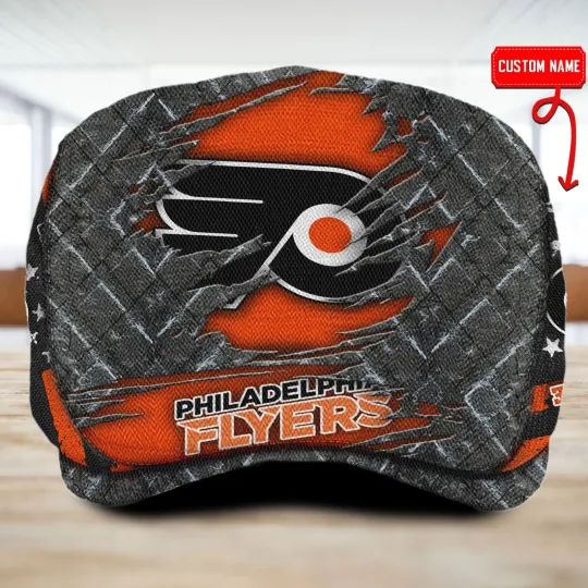 Discover Philadel*phia Team Flyer*s Jeff Cap Driving Cap Golf Cap Newsboy Cap Flat Cap