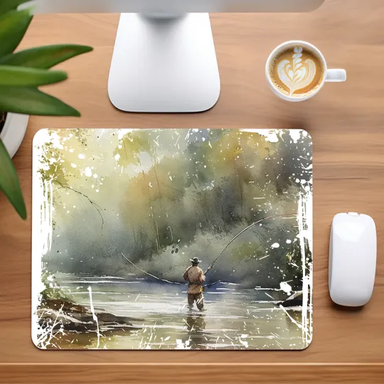 Discover Fly Fishing Mouse Pad for Home Office