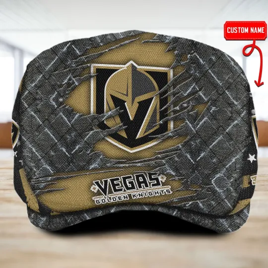 Discover Vega*s Team Golden*Knights Jeff Cap Driving Cap Golf Cap Newsboy Cap Flat Cap