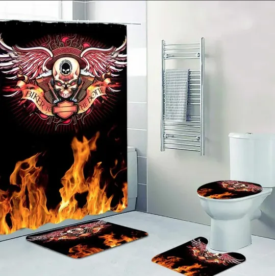 Discover Haarleyy Legendary Skull Bathroom Set