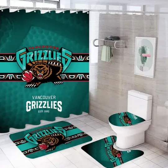 Discover Basketball Sport Grizzlies Shower Curtain Bathroom set