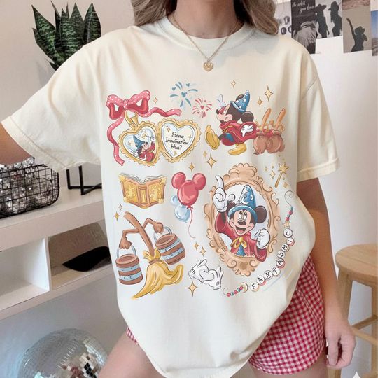 Discover Comfort Colors Sorcerer Mickey T-Shirt, Fantasia Disney Shirt, Walt Disney World Magical Shirt, Fantasmic Show Shirt, Disney Parks Trip Tee