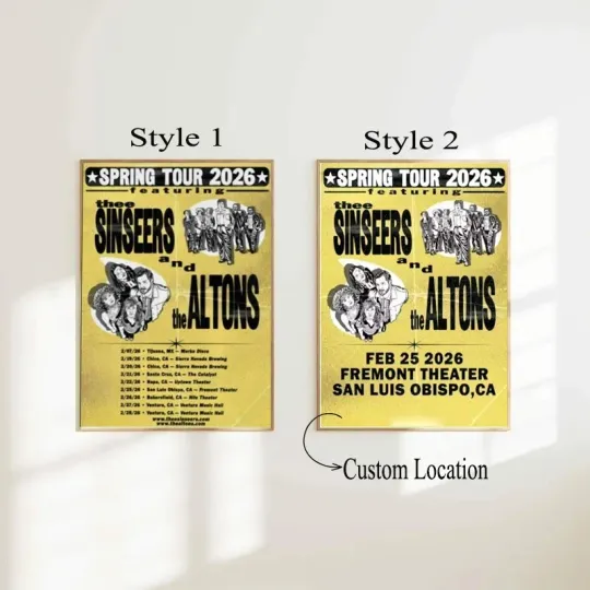 Discover Thee Sinseers And The Altons Tour Spring 2026 Poster