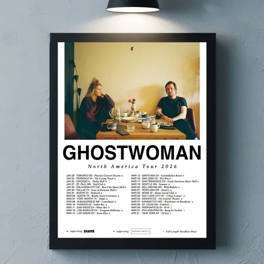Discover Ghostwoman North America Tour 2026 City Dates Decor Poster