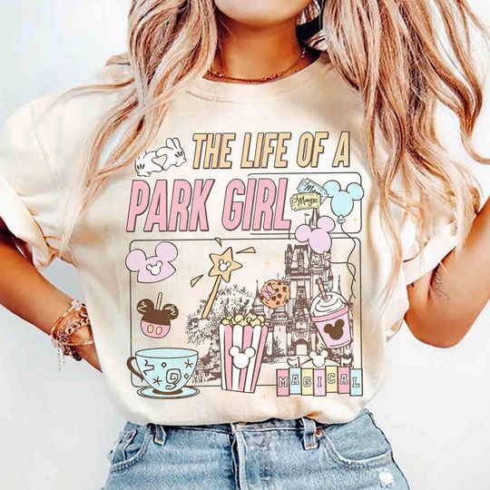 Discover Coquette The Life Of A Park Girl Disney Castle T-shirt, Retro Pastel Best Day Ever Tee