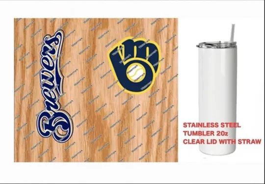 Discover BREWERS     Tumbler 20 oz  Stainless Steel