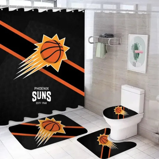 Discover Basketball Sport Suns Shower Curtain Bathroom set