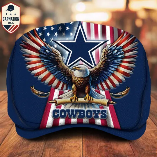 Dallas-Cowboys Jeff Cap Newsboy Cap Driving Cap Flat Cap Golf Cap For Men