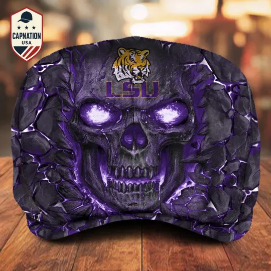 Discover LSU Team Tigers Jeff Cap NCAA Cap Driving Cap Golf Cap Flat Cap Newsboy Cap M7