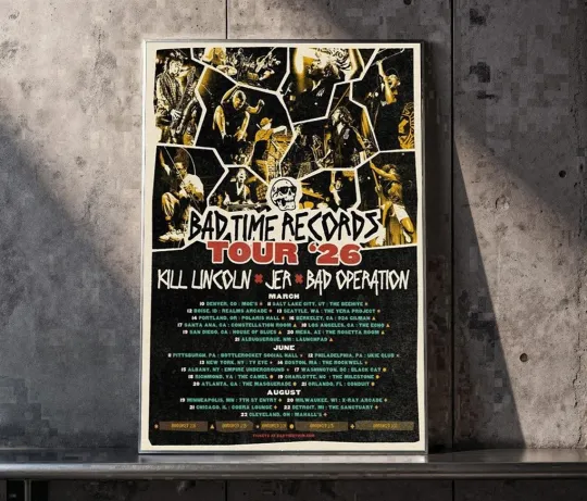 Discover Bad Time Records Tour 2026 Poster