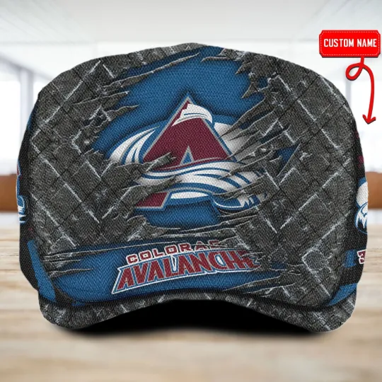Discover Colo*rado Team Avalan*che Jeff Cap Driving Cap Golf Cap Newsboy Cap Flat Cap
