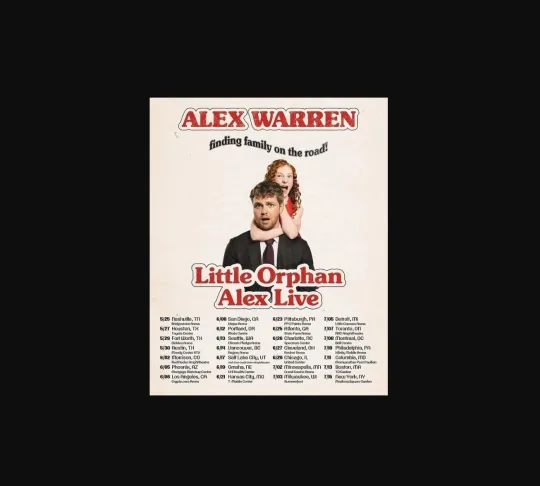 Discover alex warren 2026 tour poster