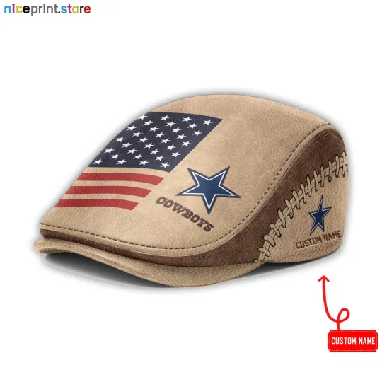 Leather Cap Dallas Team Cowboys Jeff Cap football Driver Cap Golf Cap football Flat Cap