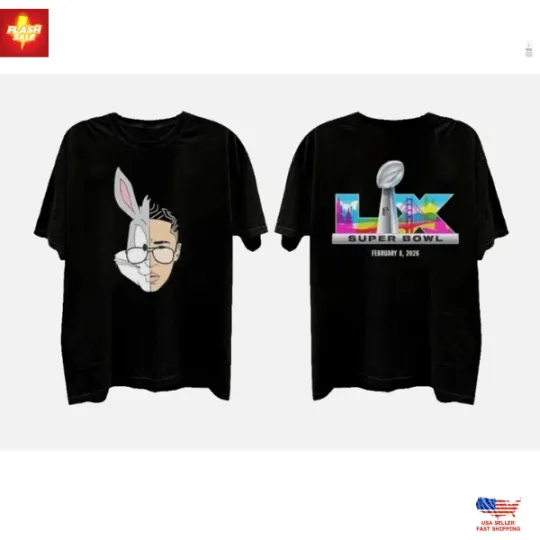 Discover Hot Sale Bad Bunny x Super Bowl Merch 2026 Logo Two Sided Unisex