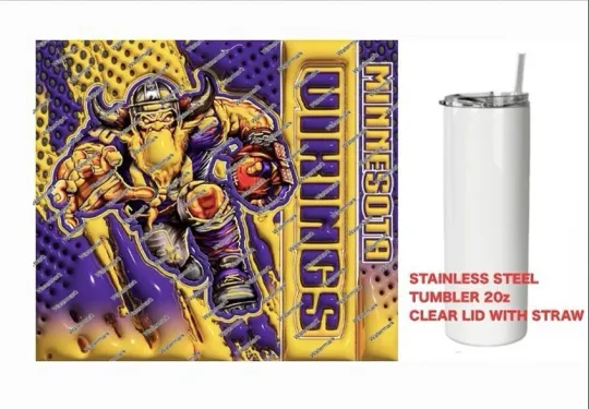 Discover VIKINGS  - COLORFUL 3D - Tumbler 20 oz Stainless Steel