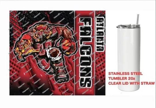 Discover FALCONS   - COLORFUL 3D - Tumbler 20 oz Stainless Steel