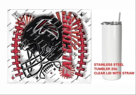 Discover FALCONS    -  PUFFY 3D football HELMET Tumbler 20 oz Stainless Steel