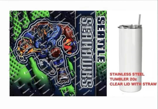 SEAHAWKS  - COLORFUL 3D - Tumbler 20 oz Stainless Steel