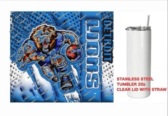 Discover LIONS  - COLORFUL 3D - Tumbler 20 oz Stainless Steel