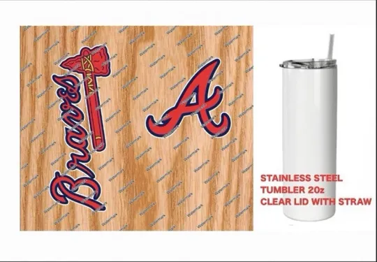Discover BRAVES    Tumbler 20 oz  Stainless Steel
