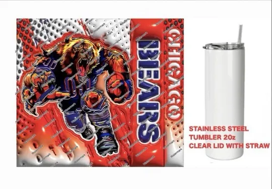 Discover BEARS  - COLORFUL 3D - Tumbler 20 oz Stainless Steel