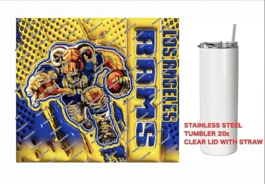 Discover LA RAMS   - COLORFUL 3D - Tumbler 20 oz Stainless Steel