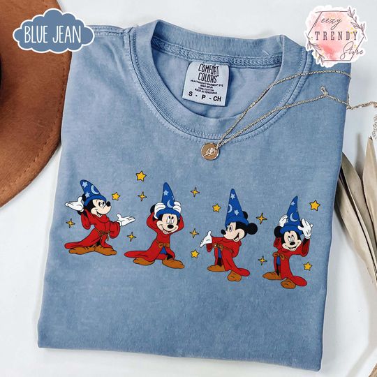Comfort Colors Fantasia Sorcerer Mickey Shirt, Disney Fantasia Movie Tee, Fantasmic Shirt