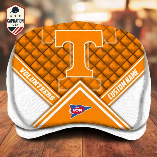 Discover Tennessee- Volunteers Jeff Cap Custom Name Driving Cap Golf Cap Newsboy Cap