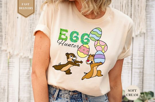 Discover Happy Easter Day Chip and Dale Shirt, Double Trouble Easter Shirt, Egg Hunter Disney Shirts