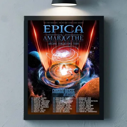 Discover Epica Tour 2026 Europe And UK Concert Schedule Poster