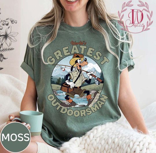 Discover Disney Goofy Movie Love Fishing World'S Greatest Out Doorsman Comfort Colors Shirt