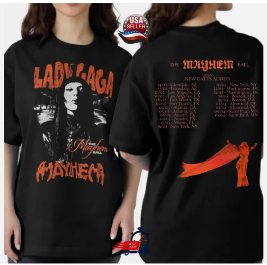 Discover Ld ga The Mayhem Ball Tour 2026 US T-Shirt