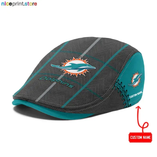 Discover Miami Team Dolphins Jeff Cap Dolphins Driver Cap football Golf Cap football Flat Cap