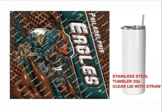 Discover EAGLES  - COLORFUL 3D - Tumbler 20 oz Stainless Steel