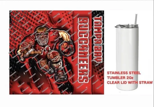 Discover BUCCANEERS  - COLORFUL 3D - Tumbler 20 oz Stainless Steel