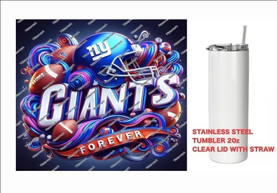 NY GIANTS  - FOREVER  - Tumbler 20 oz Stainless Steel