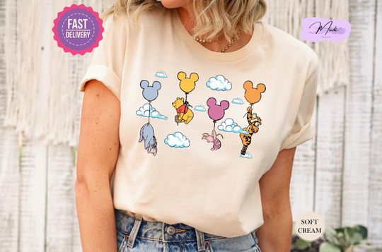 Discover Disney Winnie the Pooh Shirt, Winnie the Pooh Balloon Shirt, Eeyore Shirt, Tigger Shirt