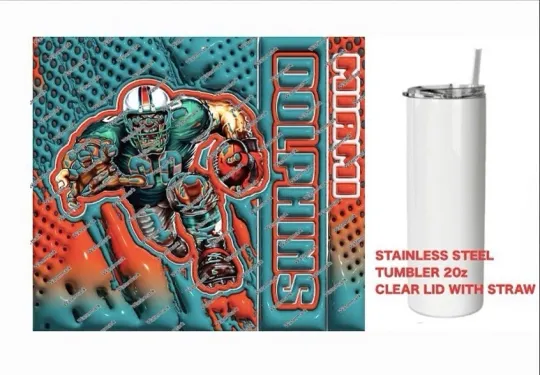 Discover DOLPHINS - COLORFUL 3D - Tumbler 20 oz Stainless Steel